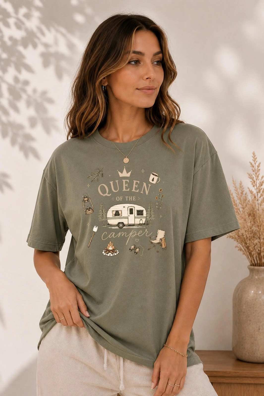 Queen of the Camper Shirt, RV Camping Graphic Tee T-Shirt gallery