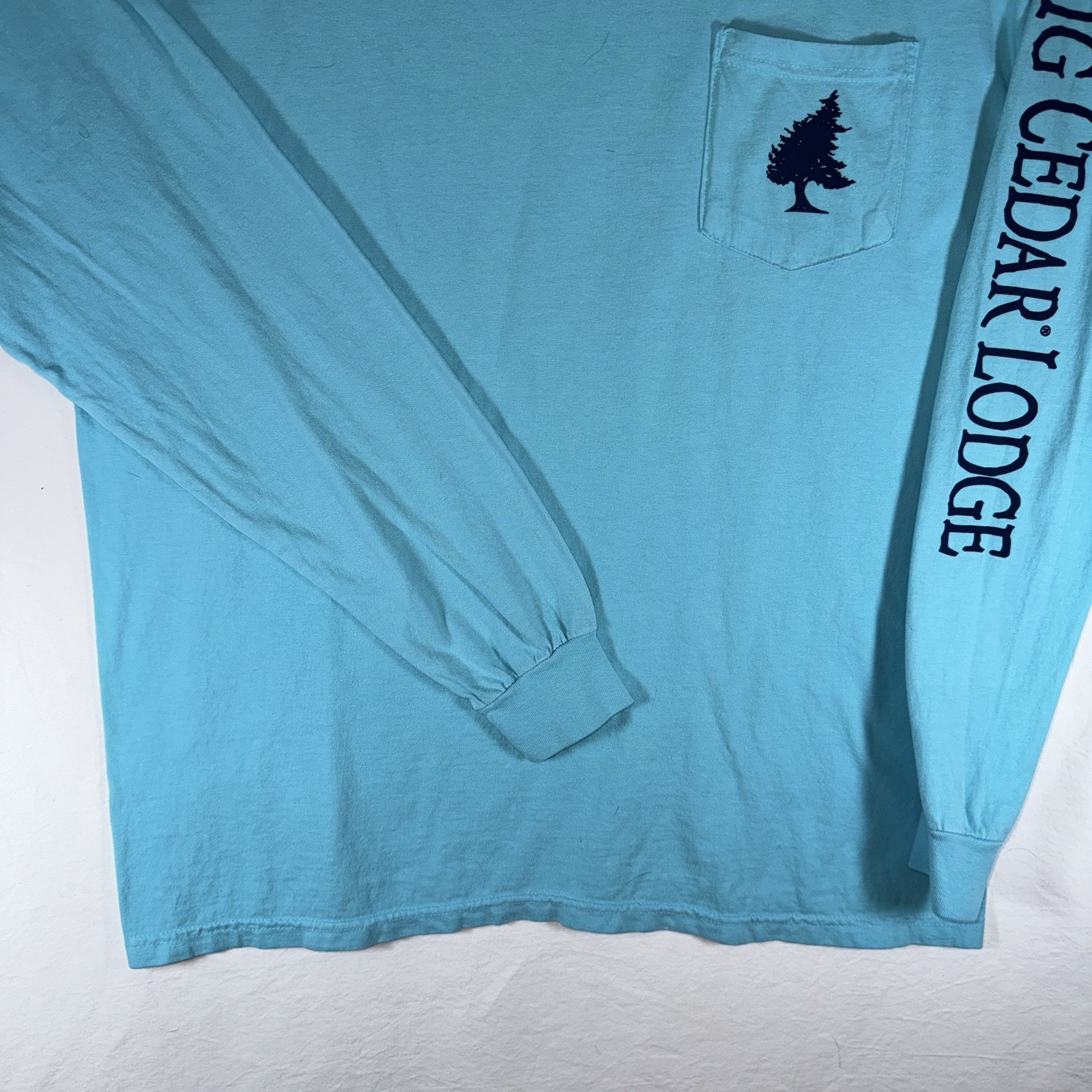 Comfort Colors Long Sleeve Pocket T-shirt 4410 Large Big Cedar Lodge NWT gallery