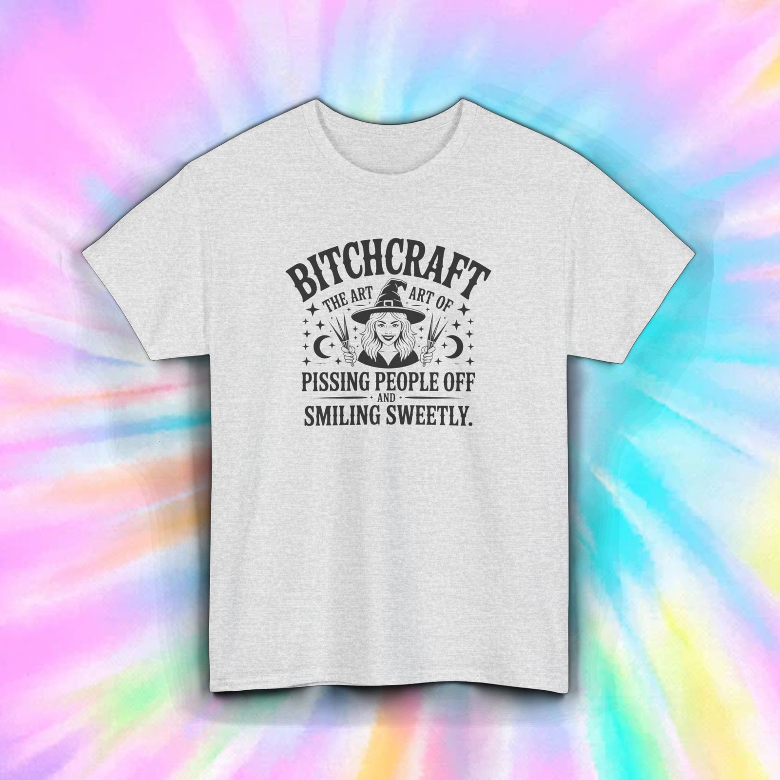 Bitchcraft Shirt Funny Witchy Sarcastic Magic Spells Sassy Quote Tee S-5XL