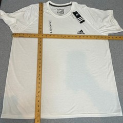 adidas Ultimate Tee White Black Logo Climalite Performance Casual Mens Size 2XL