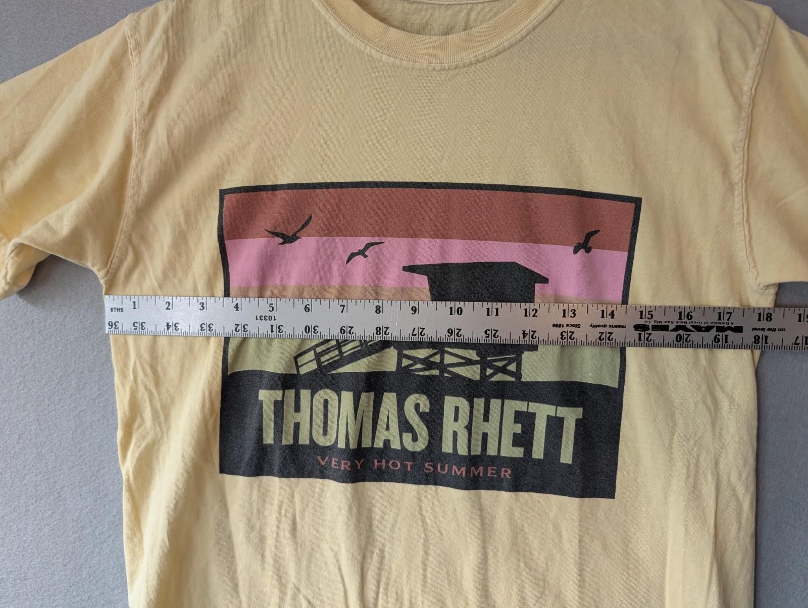 Thomas Rhett Very Hot Summer Tour Adult Unisex T-shirt Size Small Pale Yellow gallery