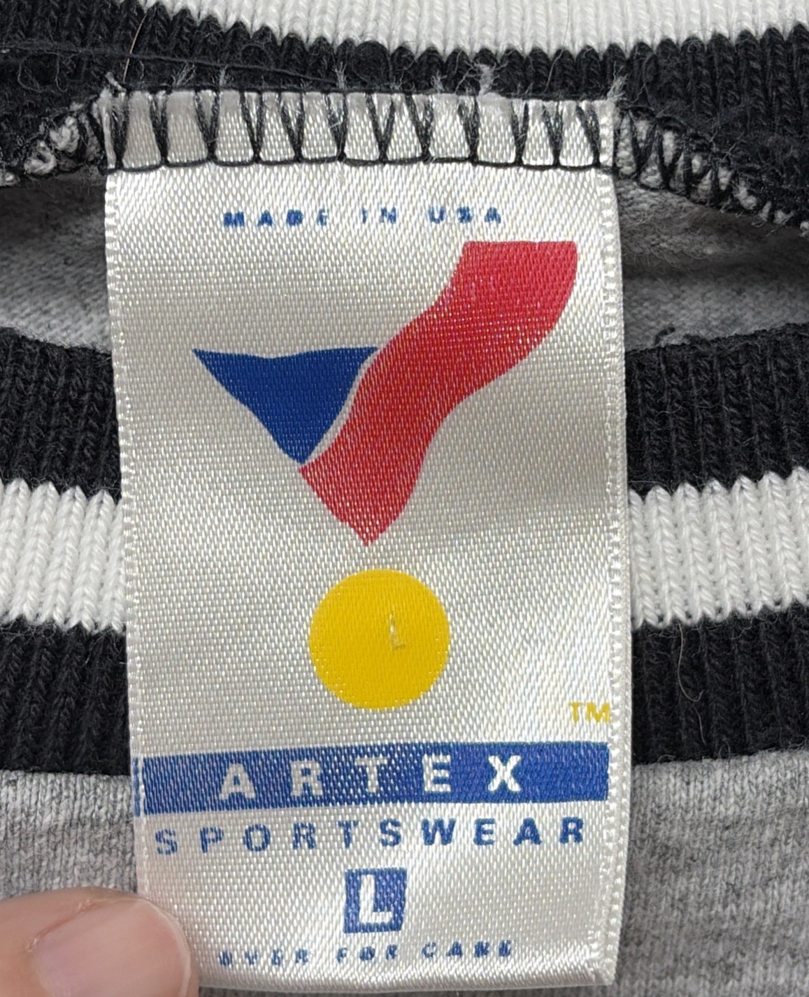 Vintage Single Stitch TShirt Gray Blank Artex Mens L Made in USA 90s gallery