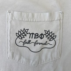 Official Pi Beta Phi Sorority Fall Formal VW Van Beach Sunset Shirt Medium Vtg.