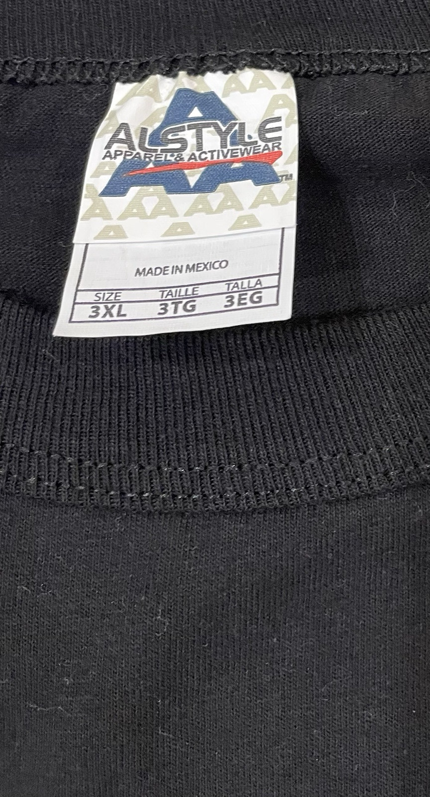 NWT Men's Hipster T-Shirt ALSTYLE Solid BLACK Long Length Curved Hem Tee 3XL gallery
