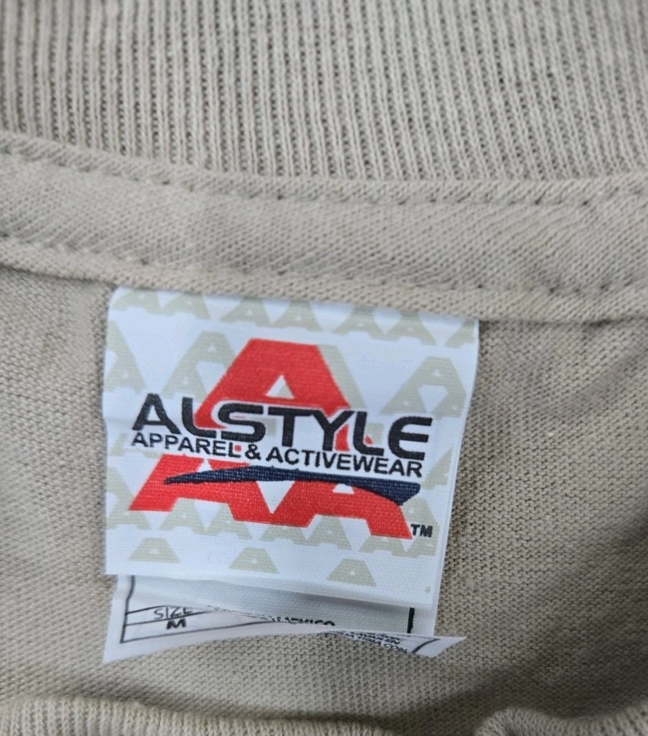 Lot Of 3 Brown Alstyle Apparel T Shirt 1301 Men's Plain Blank Short Sleeve AAA gallery