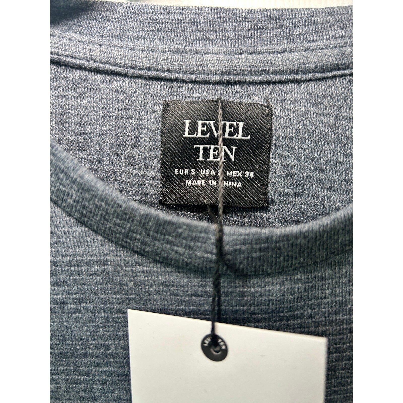 NWT Level Ten Long Sleeve Knit Shirt Casual Everyday Top Navy Small gallery