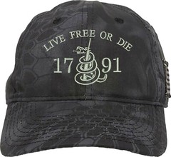 Live Free Or Die 2nd Amendment Gun Embroidered One Size Fits All Baseball Hats