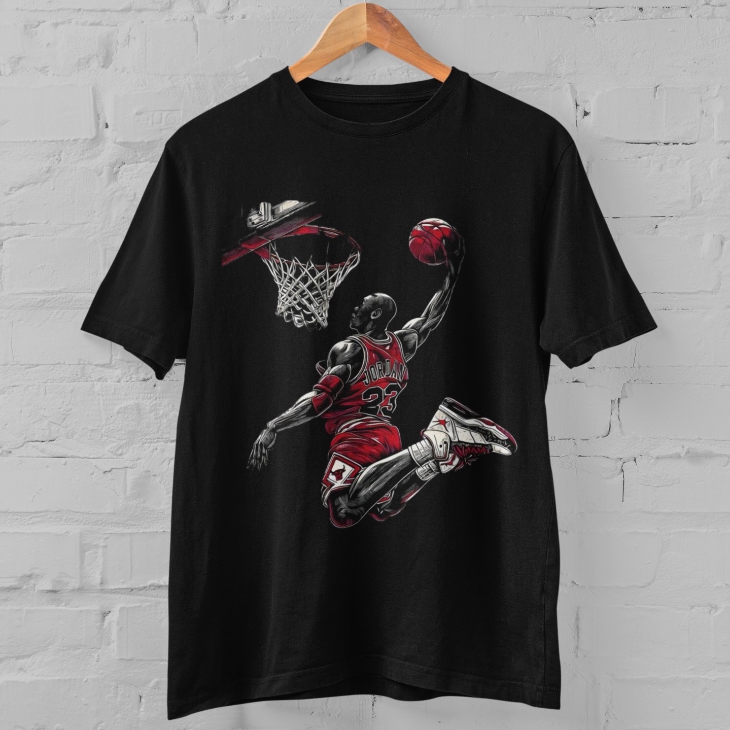 Retro Jordan 23 Basketball Dunk T-Shirt Vintage Air Sports Tee Streetwear Gift gallery