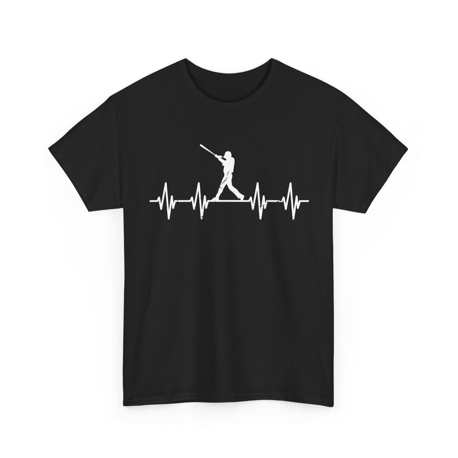 Baseball T-Shirt, Baseball Player Heartbeat Baseball Sports Fan Women Men Shirt