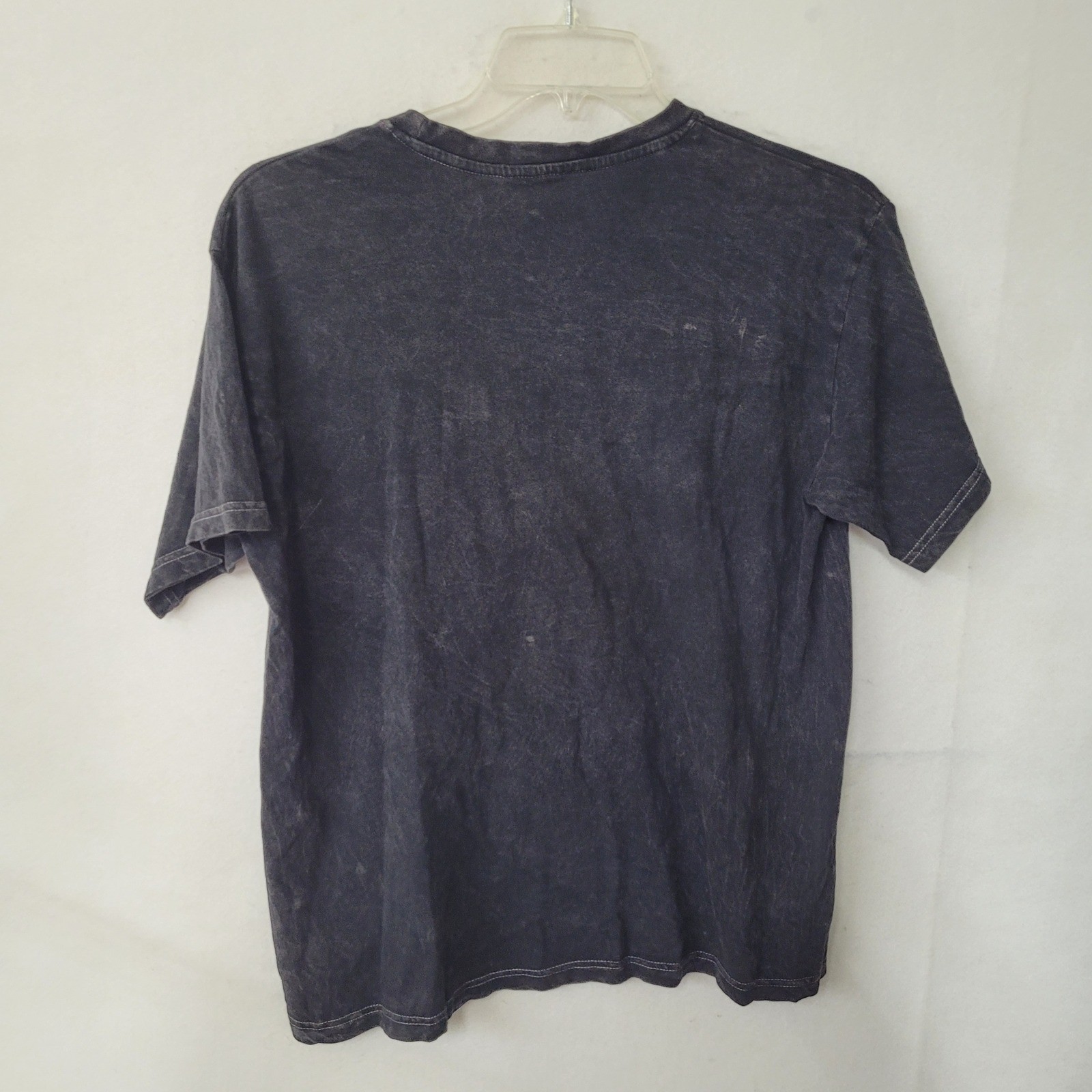 Phluid Project Graphic T Shirt Smiley Face Rainbow Unisex L Black Mineral Wash gallery