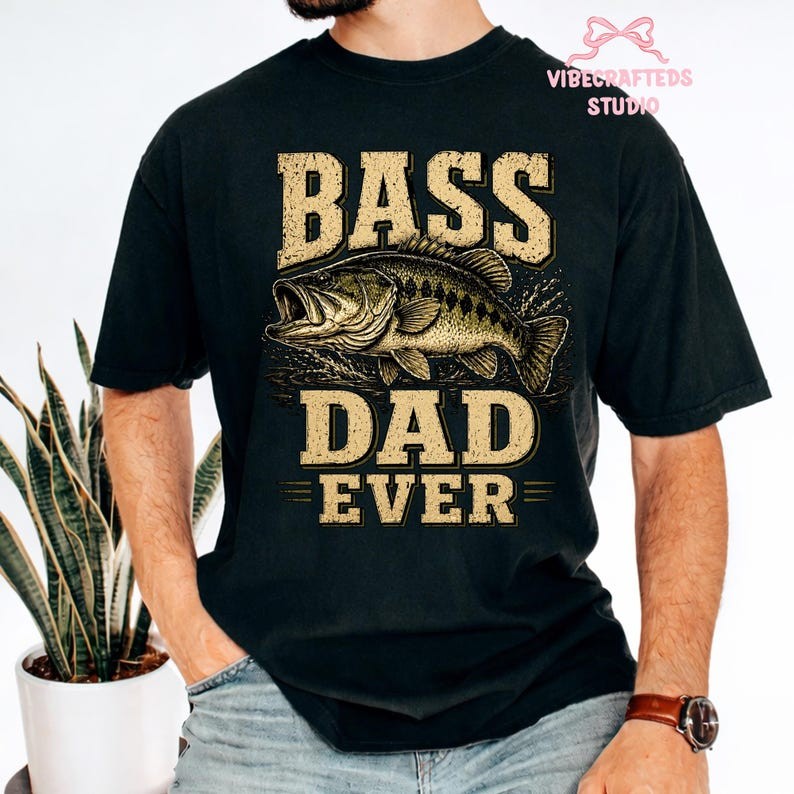 Bass Dad Ever Shirt, Funny Fishing Dad Tee, Best Dad Fisherman Gift Bass Fishing gallery