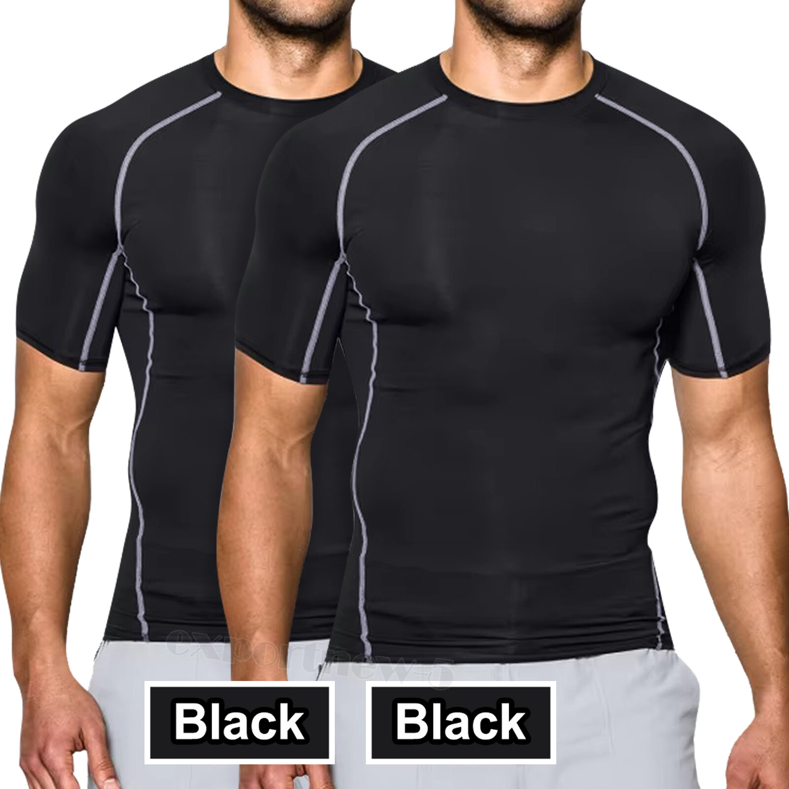 1-2Pack Men’s Sports Compression Top Long Sleeve Quick Dry Running Sport T-shirt