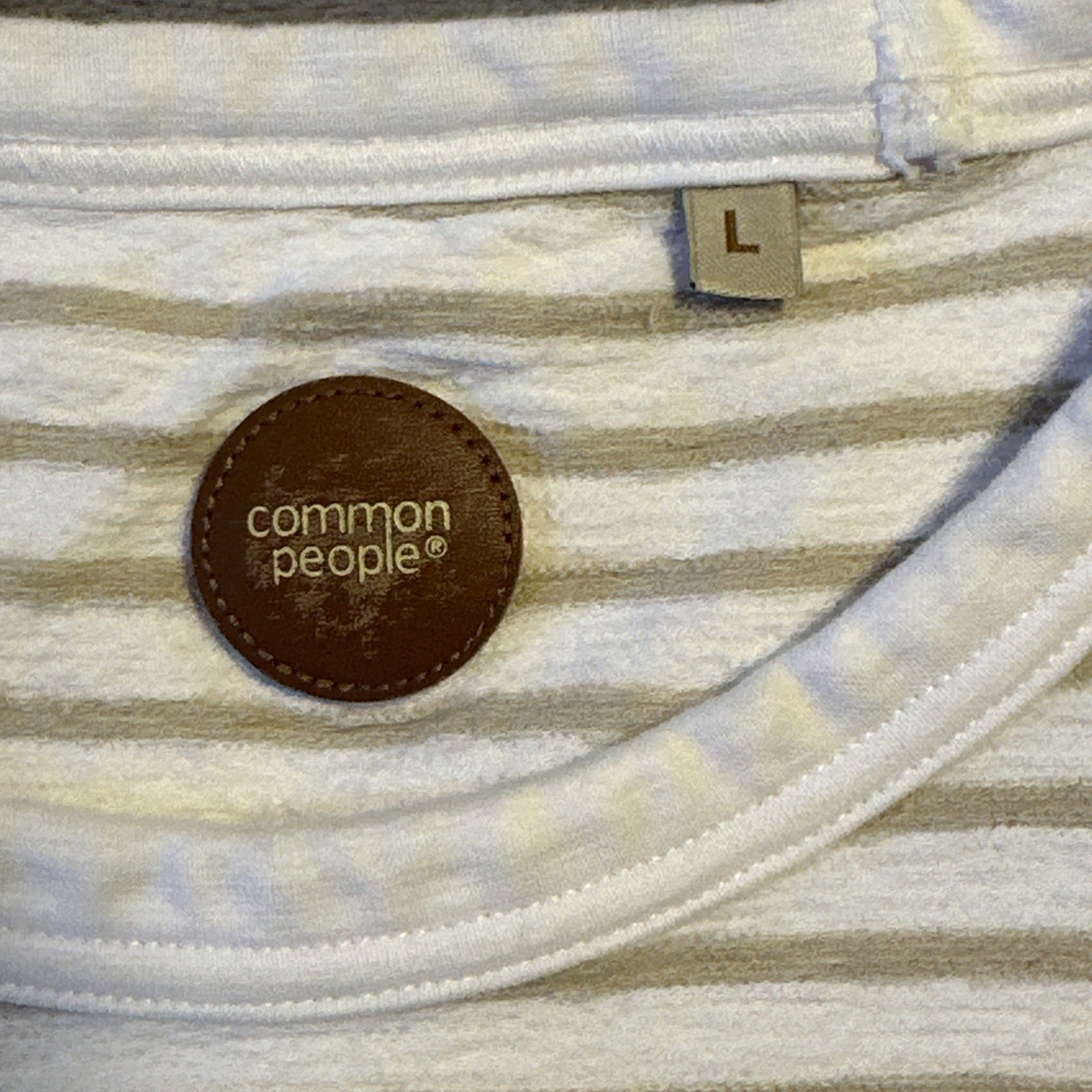 Common People Men's Striped T-Shirt Large Short Sleeve Casual gallery