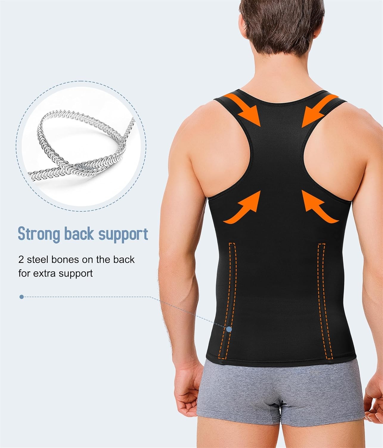 Men's Slimming Compression Shirt Tummy Control Shapewear Body Shaper Undershirt gallery