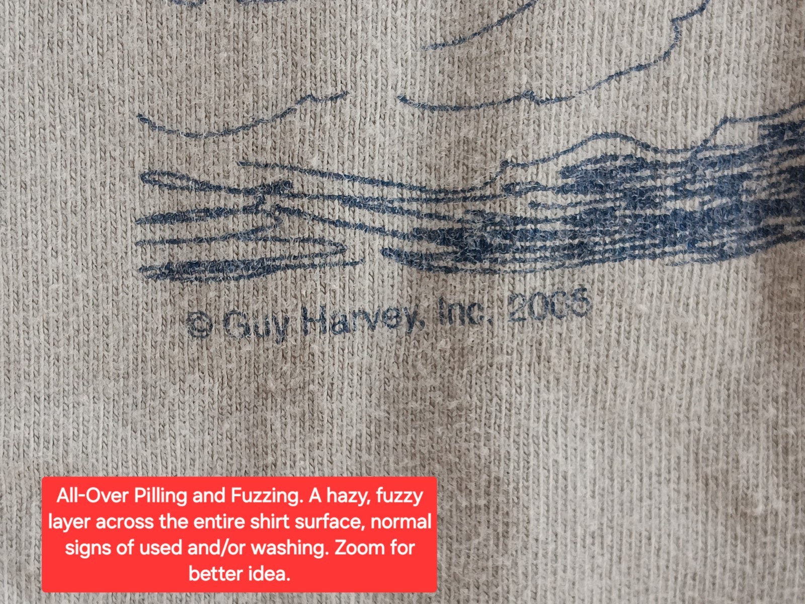 Vtg Guy Harvey By AFTCO Bluewater T Shirt Mens Size XL 2005 Graphic Logo Pocket gallery