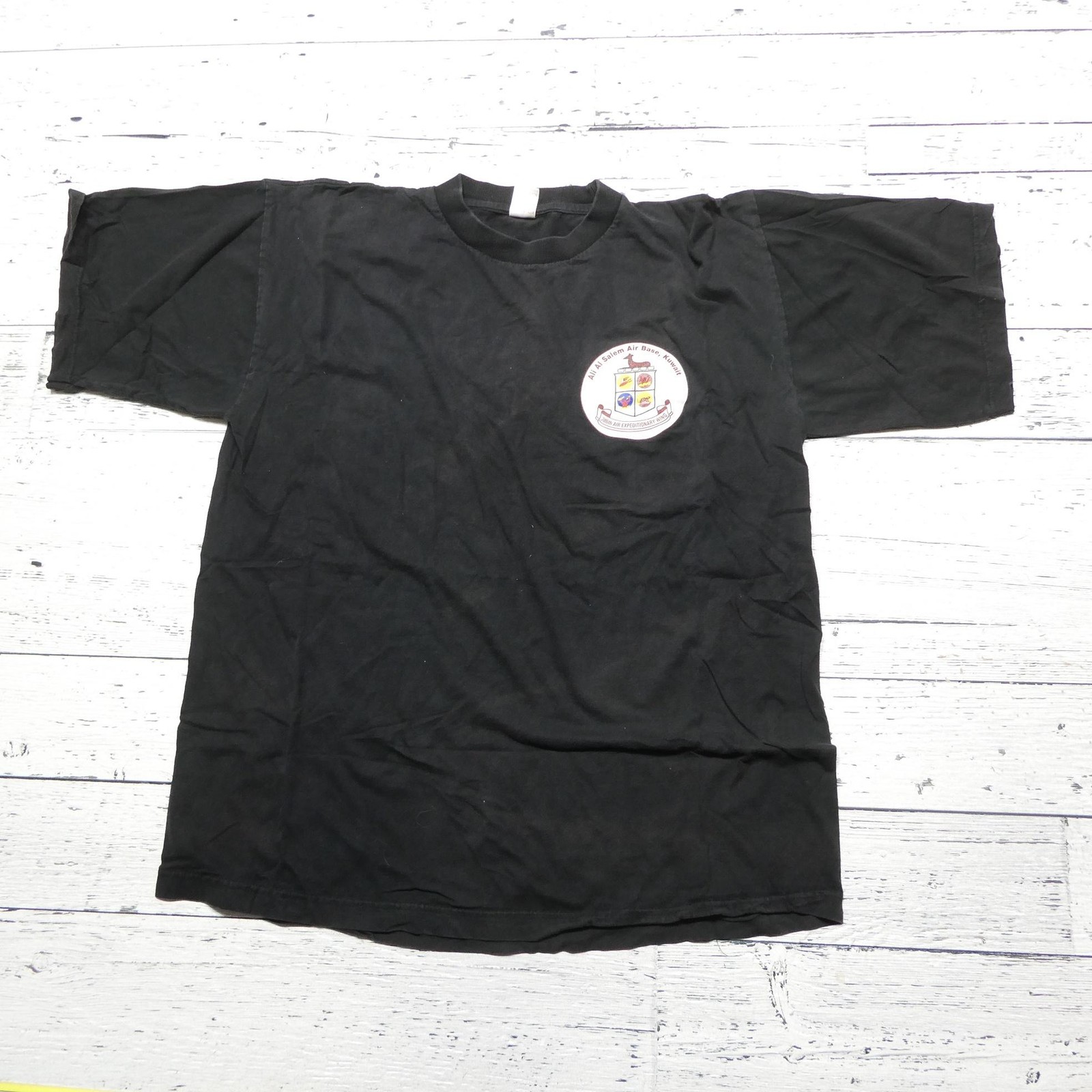 Ali Al Salem Air Base Kuwait Shirt Mens Large Black 386th Wing Military Tee Top gallery