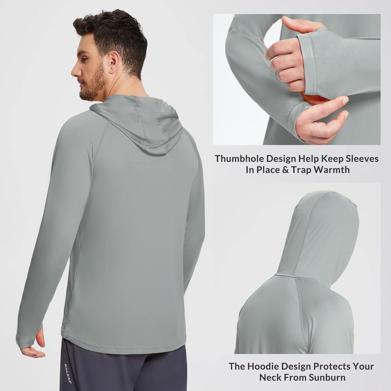 baleaf Men's Sun Protection Hoodie Shirt UPF 50+ Long Sleeve UV SPF T-Shirts Ras gallery