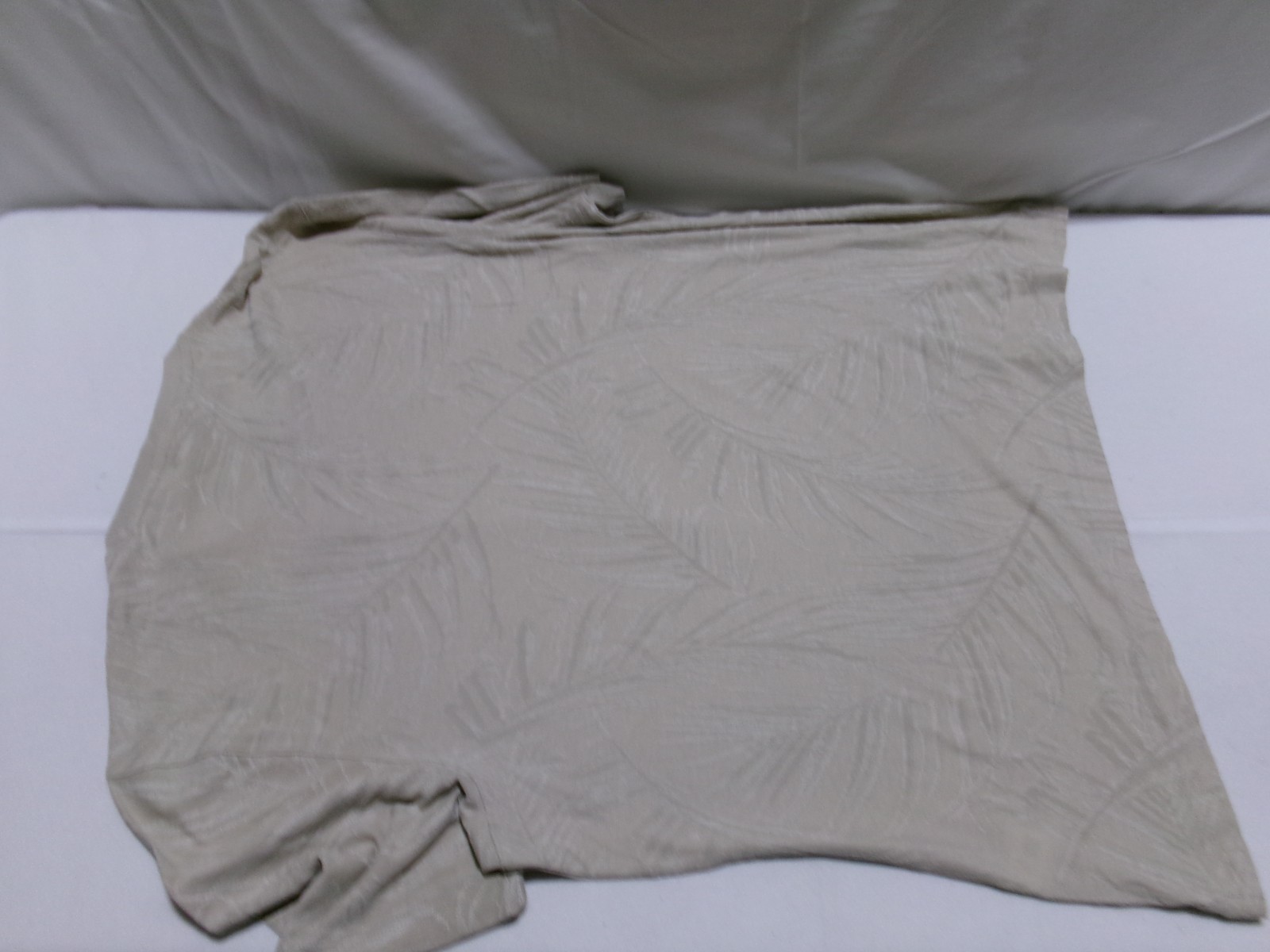 L61 TED BAKER Leaf Print Jacquard Tee Shirt Beige Mens Size XL (Ted 5) gallery