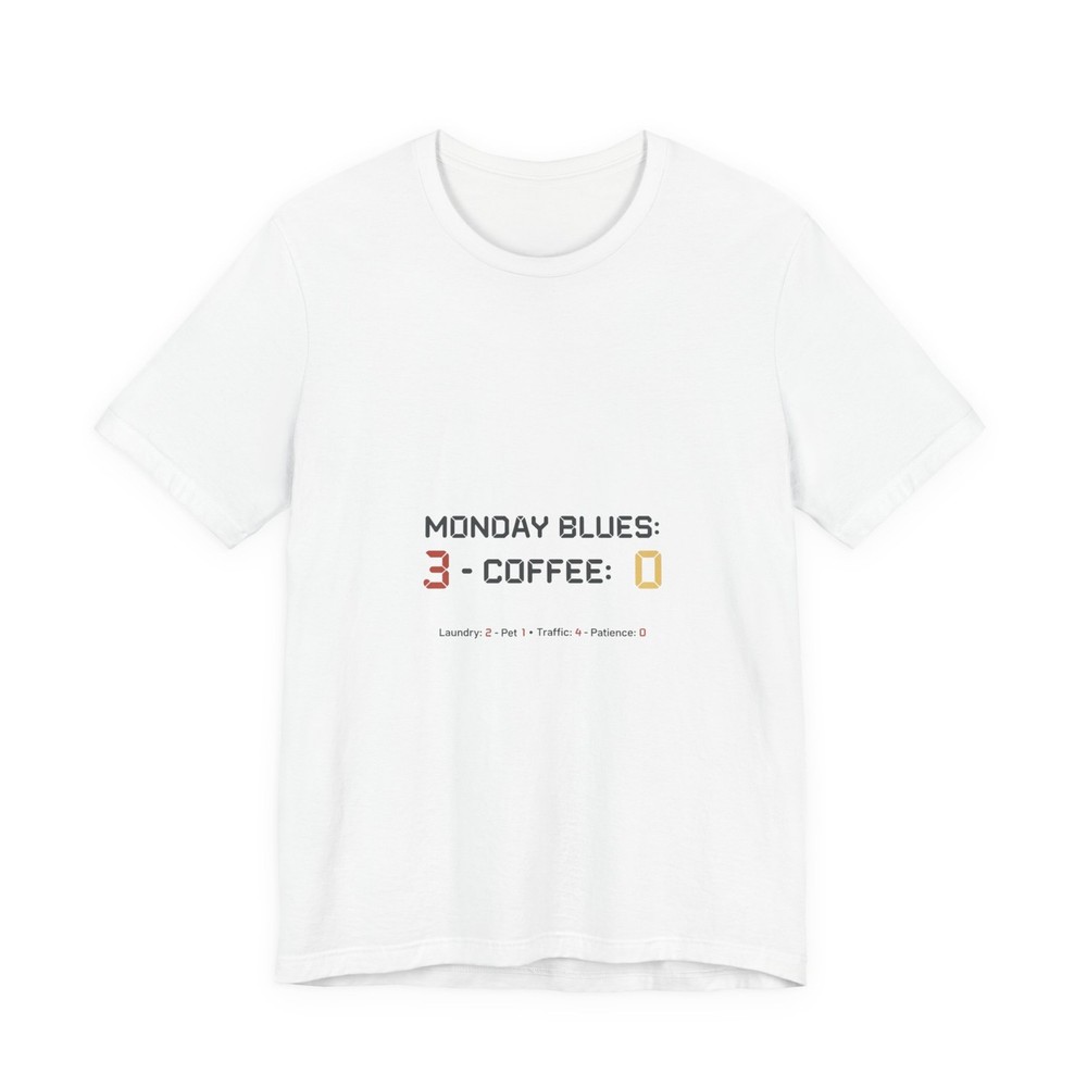 Scoreboard Typography ‘3-0 Coffee’ Tee | digital scoreboard pun