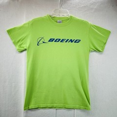 Boeing Shirt Mens Small Green Crew Neck Short Sleeve “Flying For A Cure”