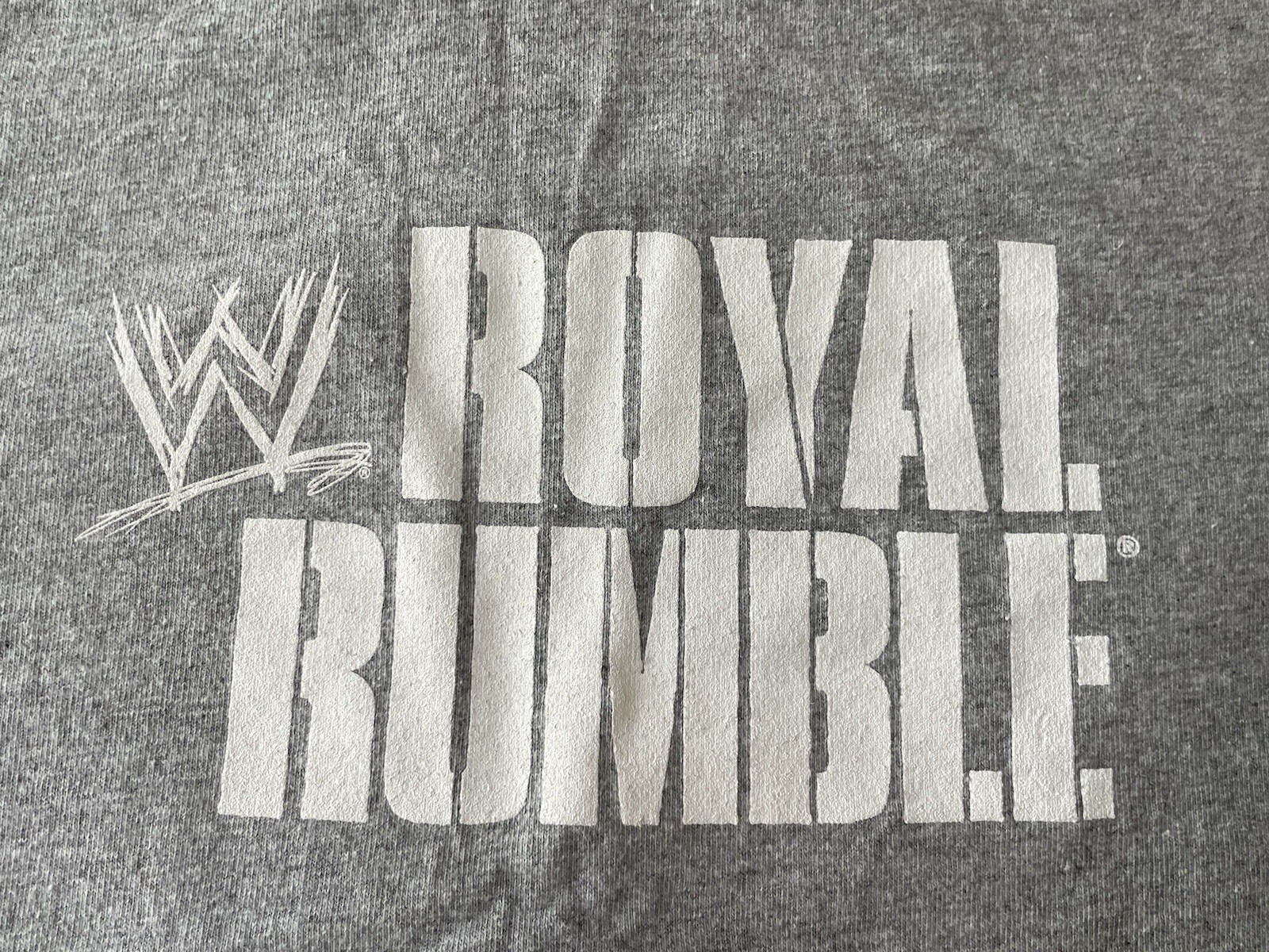 WWE ROYAL RUMBLE T-SHIRT XL GRAY TRINITY WRESTLING SHIRT gallery