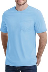 Men’s Pocket Shirts Short Sleeve Lightweight Cotton Summer Tops Performance Tee