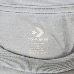 Converse Shirt Unisex Extra Large Blue Crew Neck Short Sleeve Logo Stretch