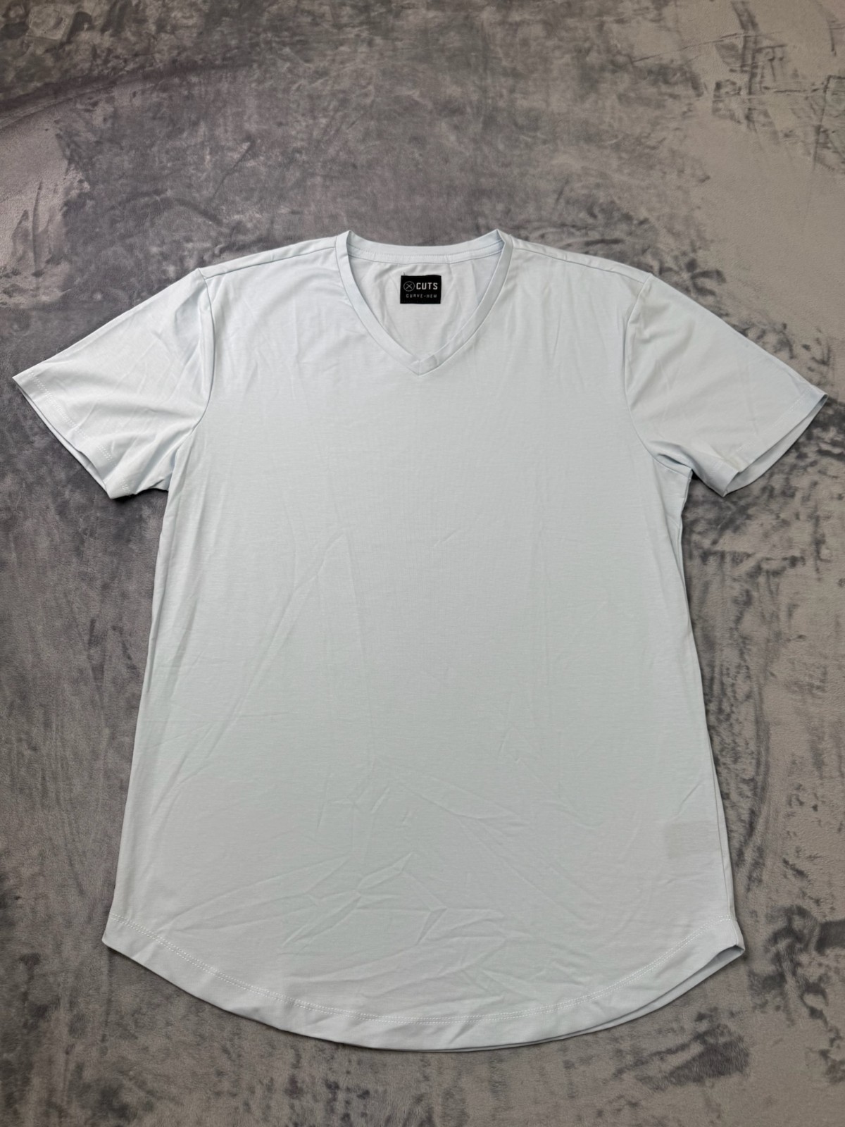 Cuts Clothing Short Sleeve V Neck Curve-Hem T-Shirt Mens XL Glacer Pyca Pro gallery