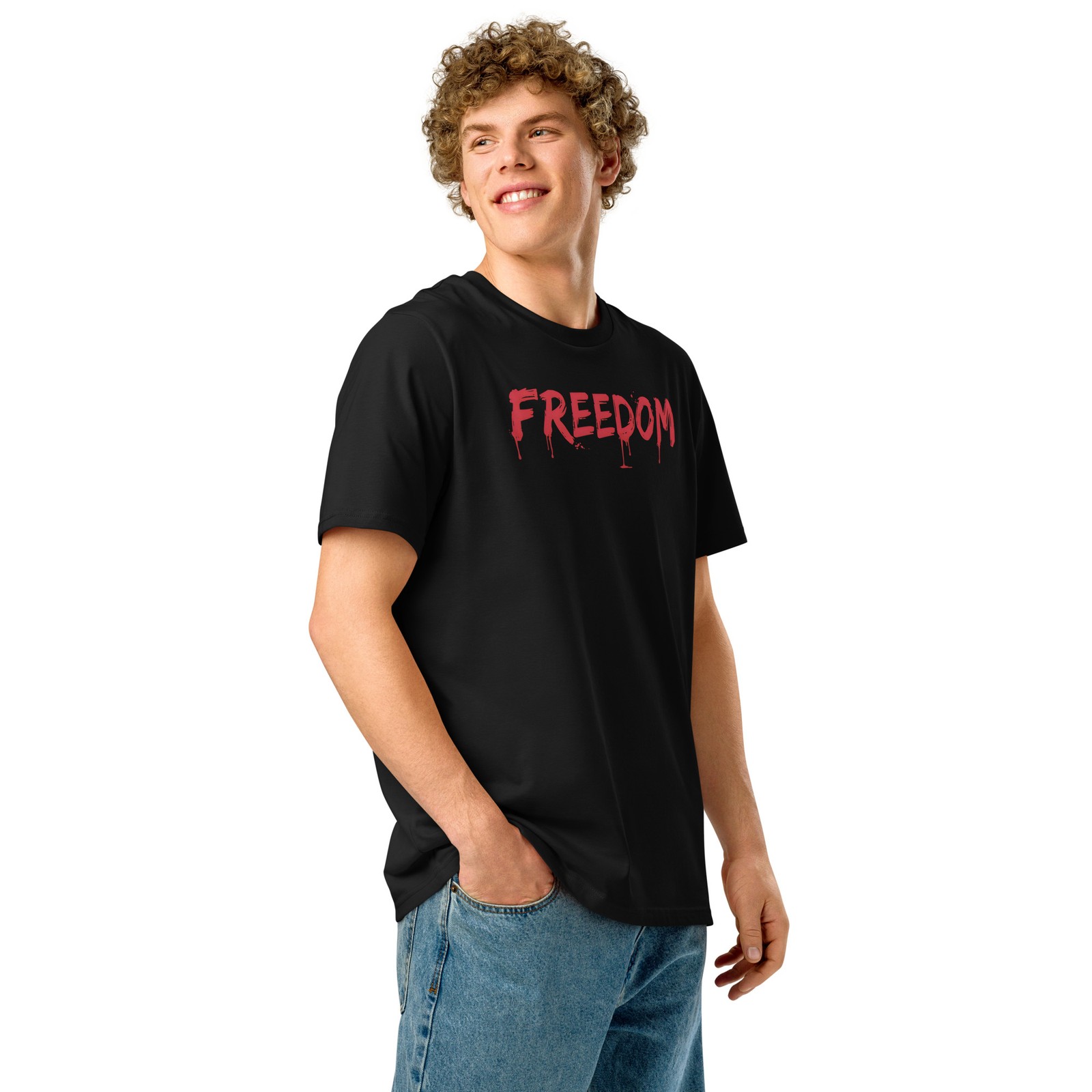 I Love The Taste of Freedom 4th of July Unisex organic ribbed neck t-shirt