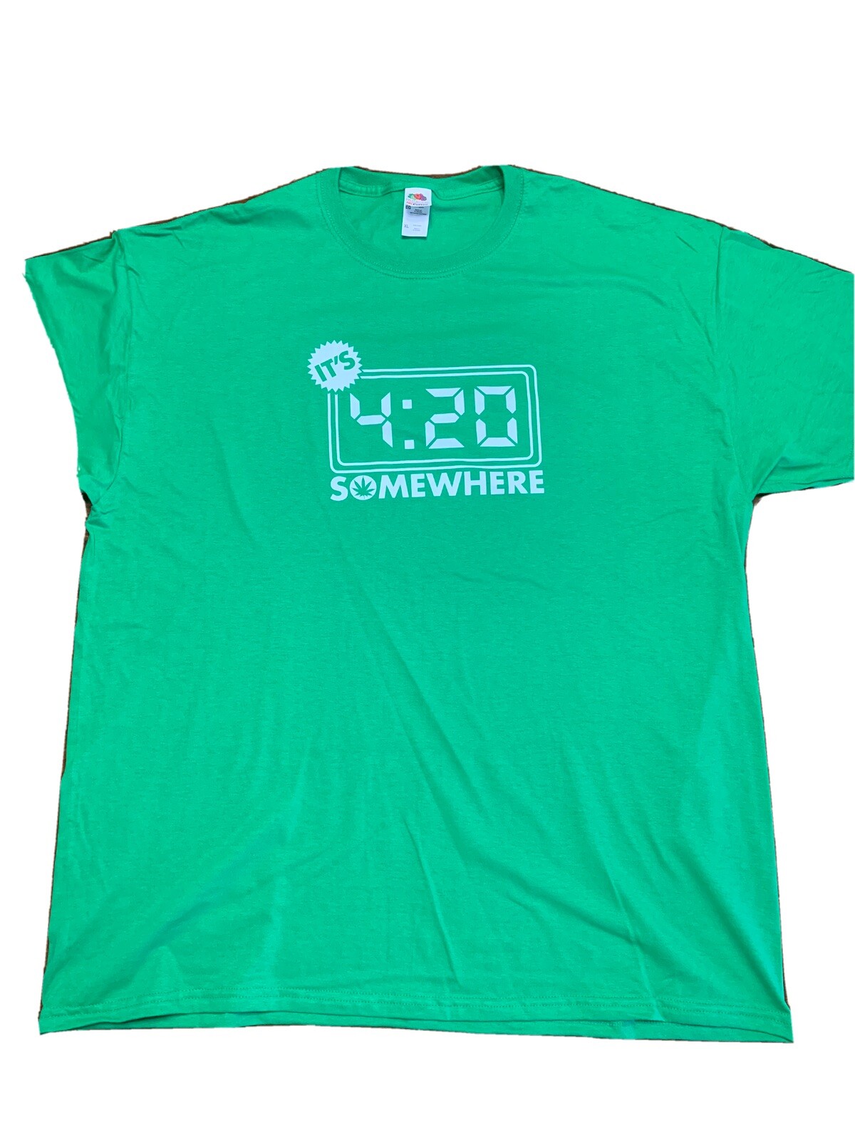 It’s 420 Somewhere Green XL T-Shirt (Half Baked Cheech Chong)