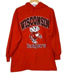 Wisconsin Badgers Bucky Badger Long-Sleeve Shirt Sz XL Red Artex Sportswear USA