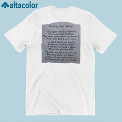 Custom Color DTG FRONT & BACK Personalized T-Shirt Customized w/Photo,Text,Logo