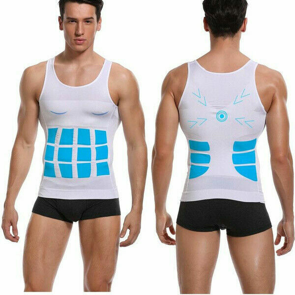 Men's Slimming Body Shaper Workout Shirt Muscle Sleeveless Bodybuilding Tank Top gallery