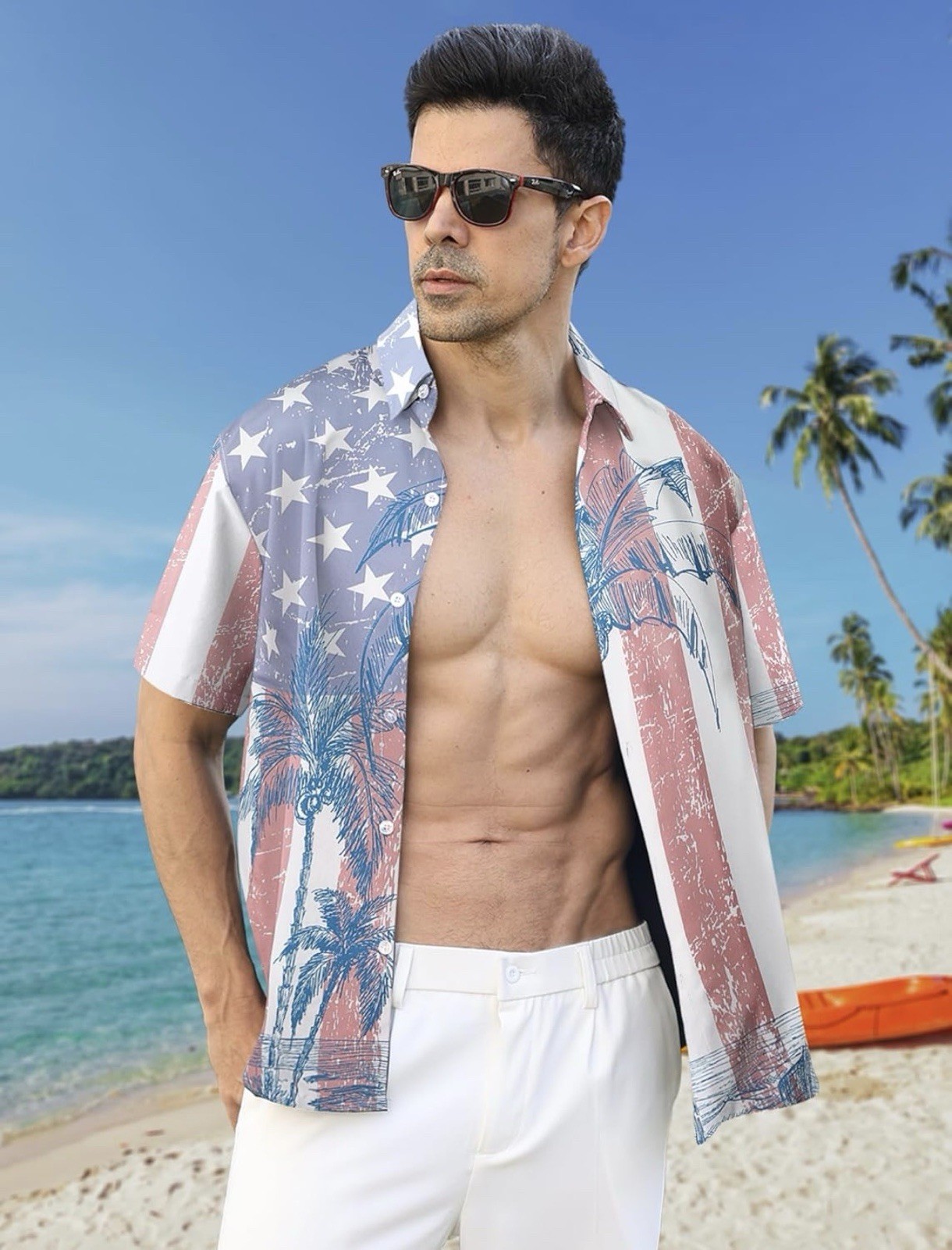 Mens American Shirt Short Sleeve Button Down gallery