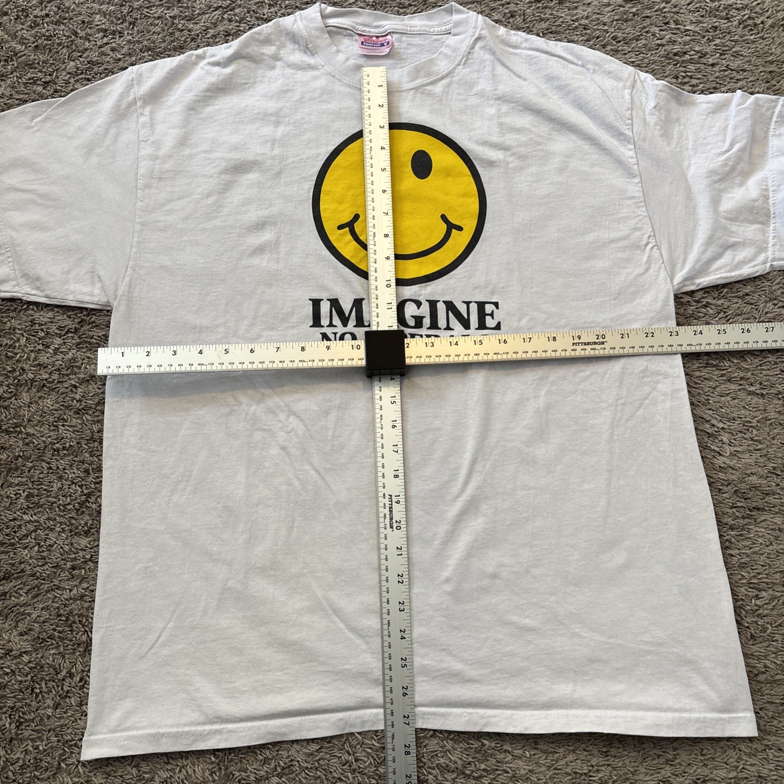 Vintage Smiley Face Imagine No Liberals Classic tee T Shirt Unisex XL Extra gallery