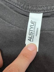 Alstyle Apparel & Activewear Shirt, Men’s Size Small, Gray Yellow, Tremble