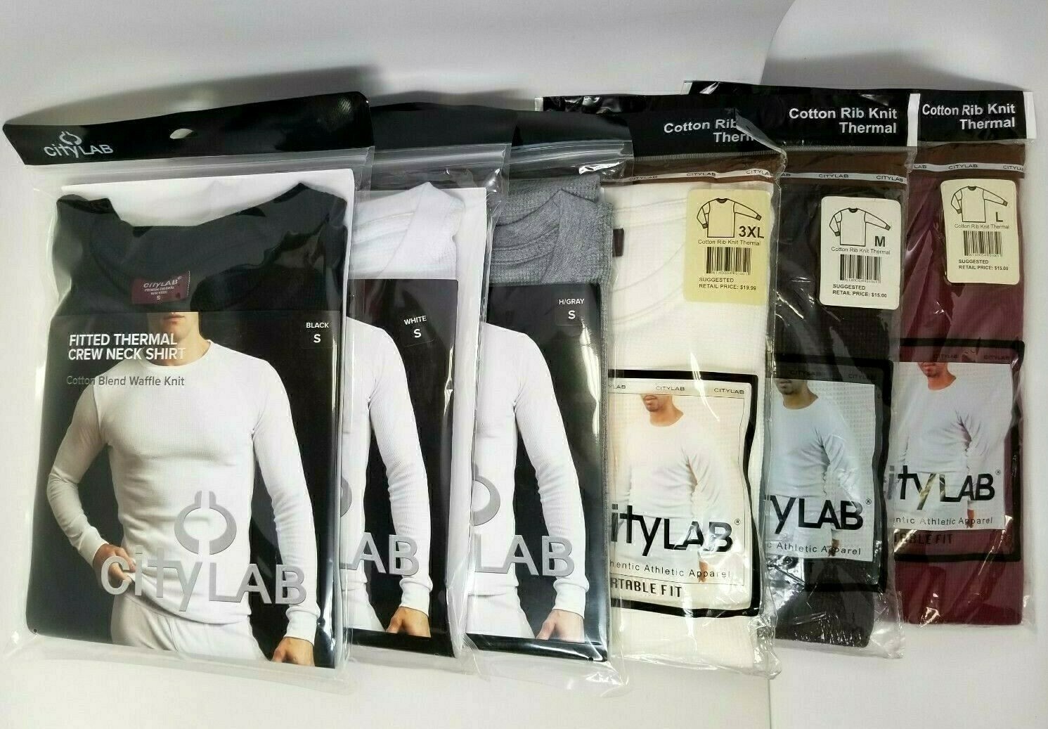 New Men's CityLAB Fitted Thermal Crewneck Shirt Select Color & Size gallery