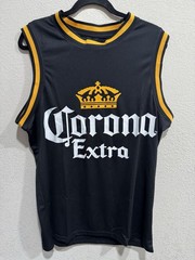 CORONA EXTRA Beer Tank Top Jersey Black Yellow Men’s Sz MEDIUM NWOT Adult Shirt