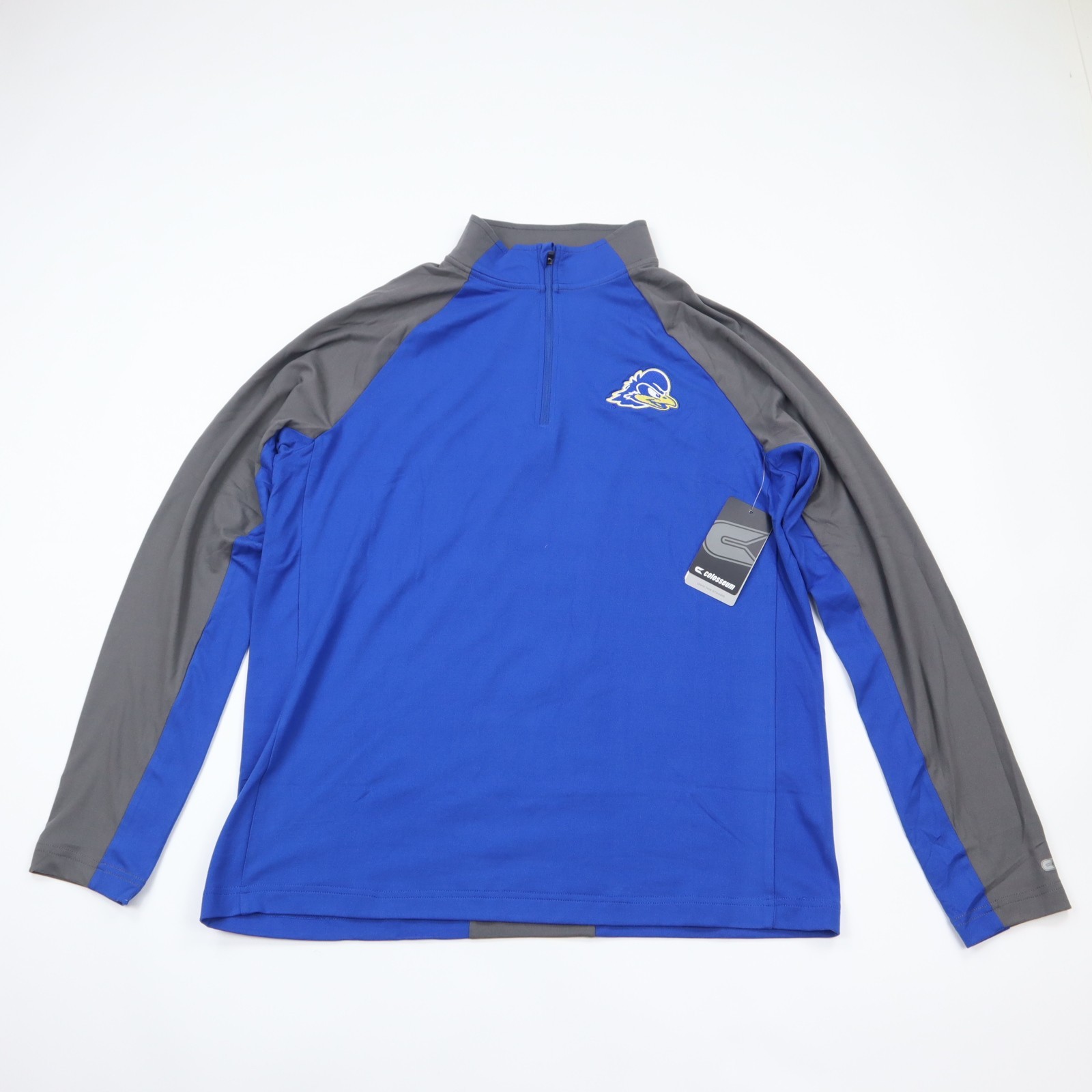 Delaware Blue Hens Colosseum 1/4 Zip Windshirt Pullover Mens Medium Blue NWT