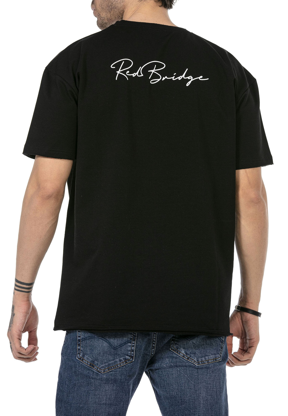 Redbridge Men's T-Shirt Oversized Wide Cut Basic Signature Front Logo gallery