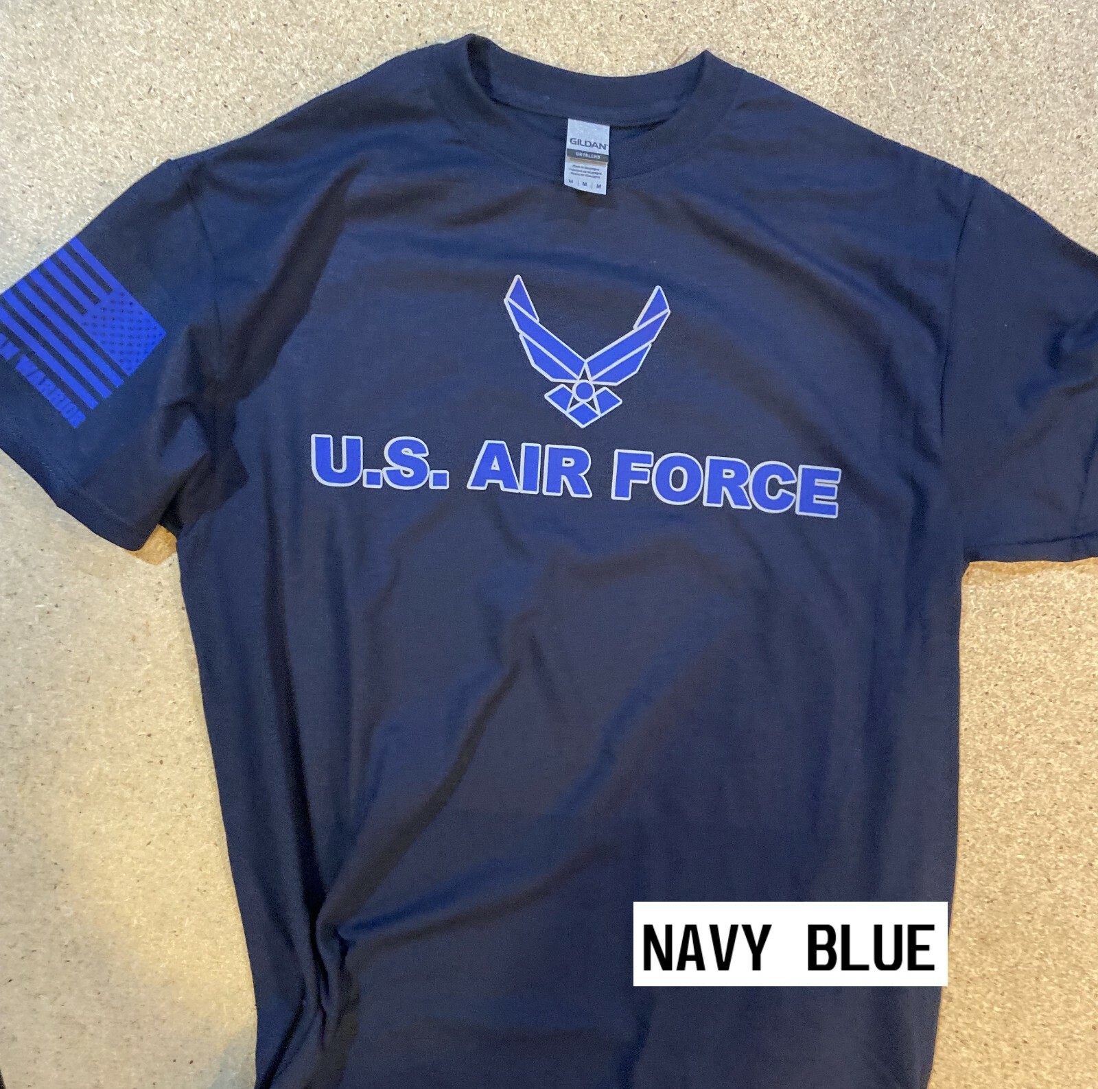 Air Force  t-shirt, military for a air force veteran 2X navy Blue
