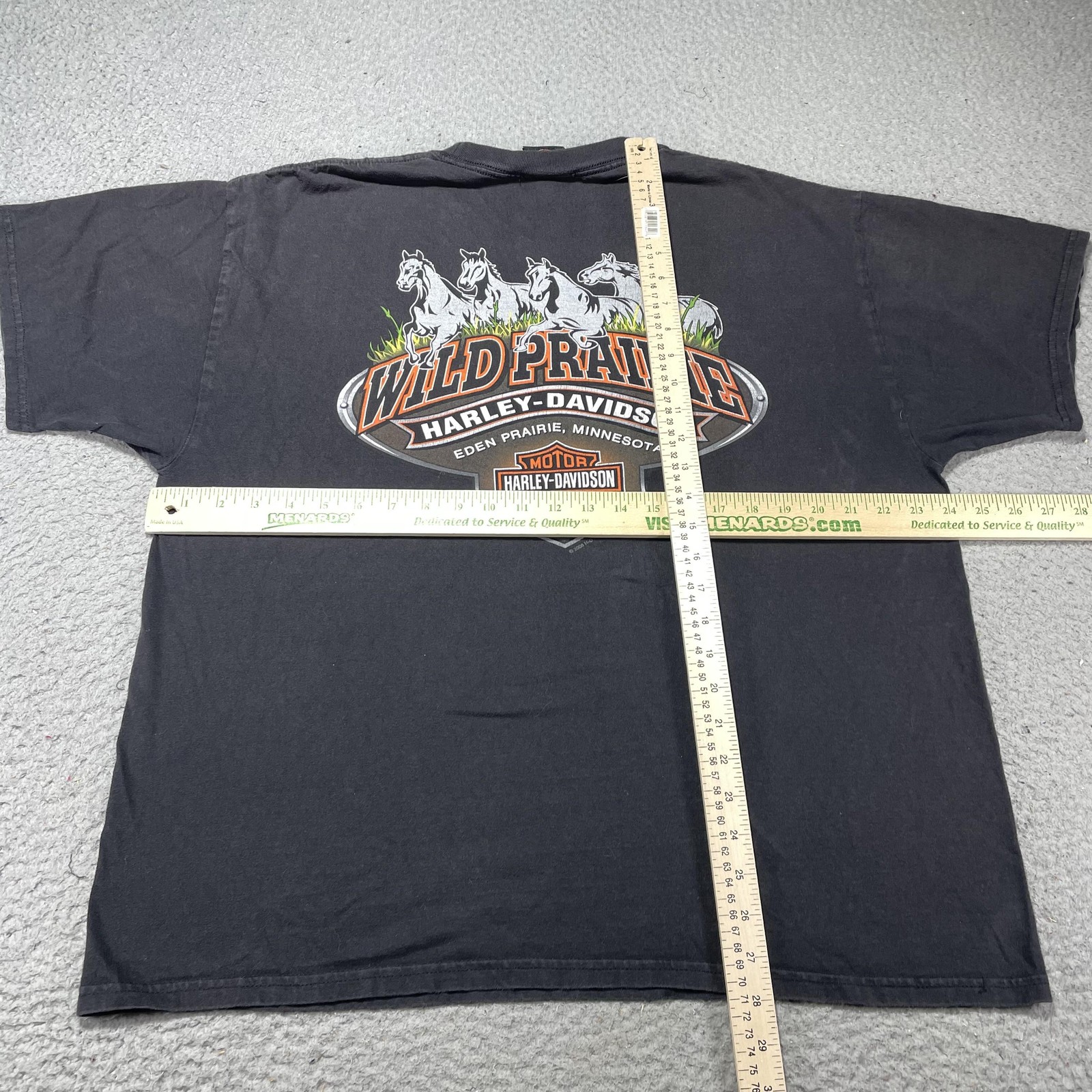 Harley-Davidson Shirt Mens XL Black Lightning Wild Prairie Biker Motorcycle Tee gallery