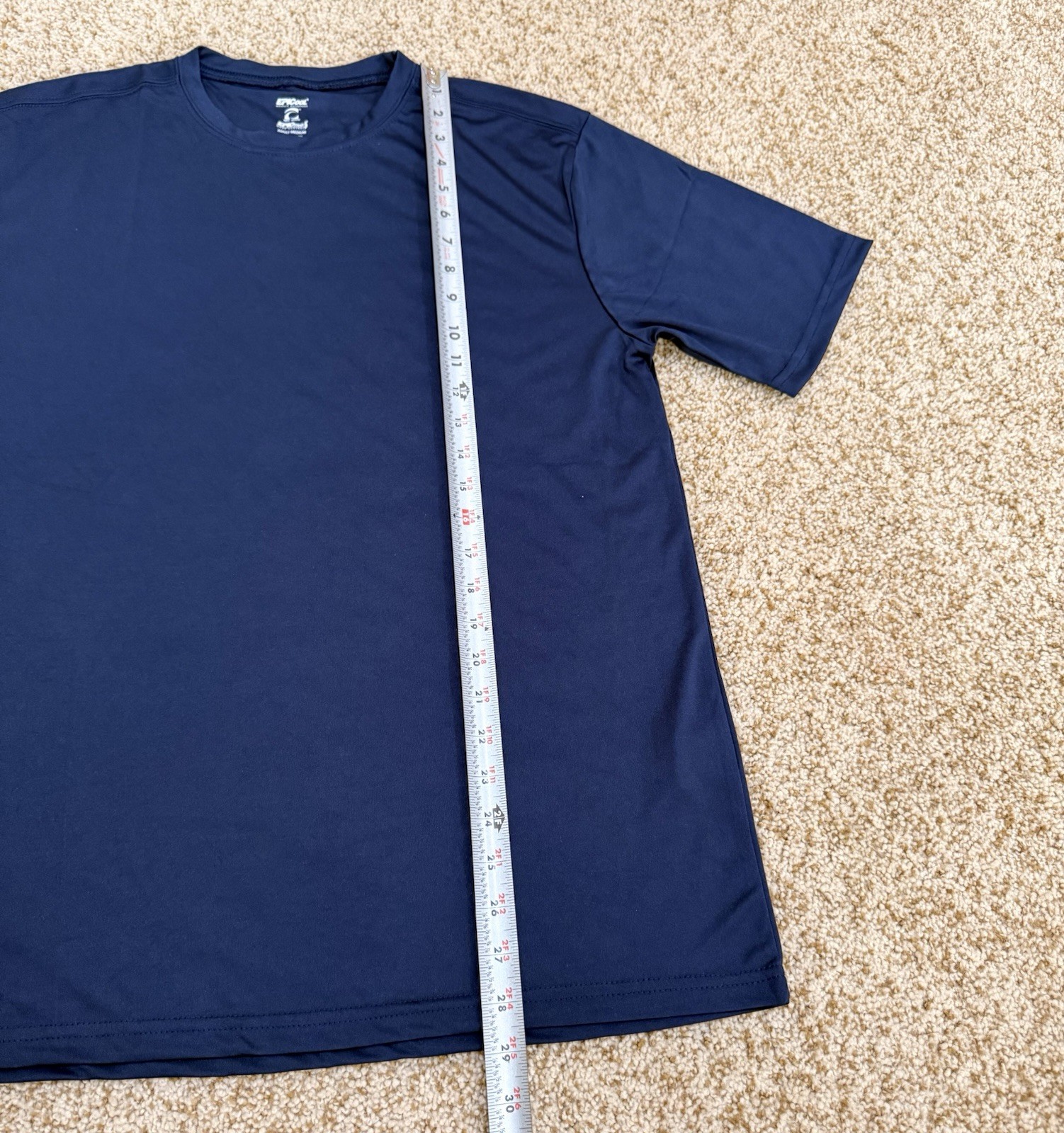 Epic Cool Performance Dry Fit Adult Short Sleeve T-Shirt Size Medium Navy Blue gallery