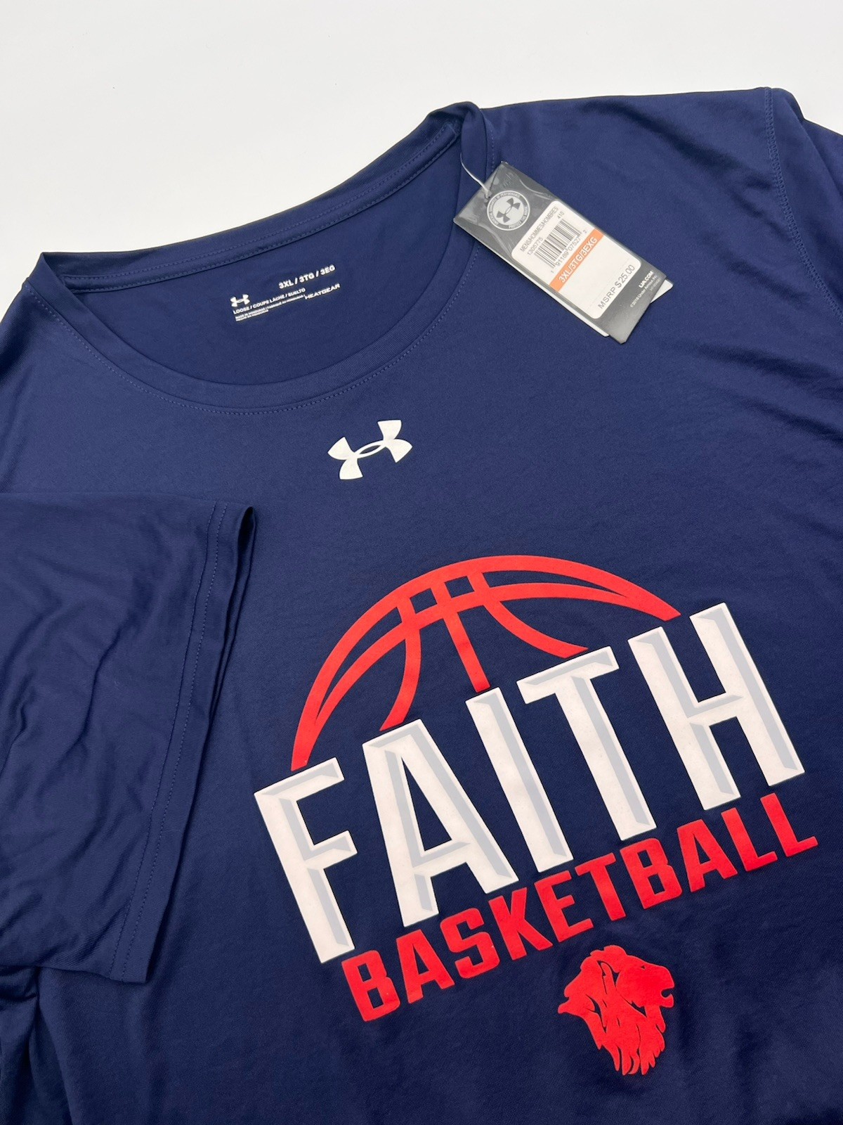New Men UNDER ARMOUR Locker Tee Blue Short Sleeve Shirt Sz 3XL Faith Basketball gallery