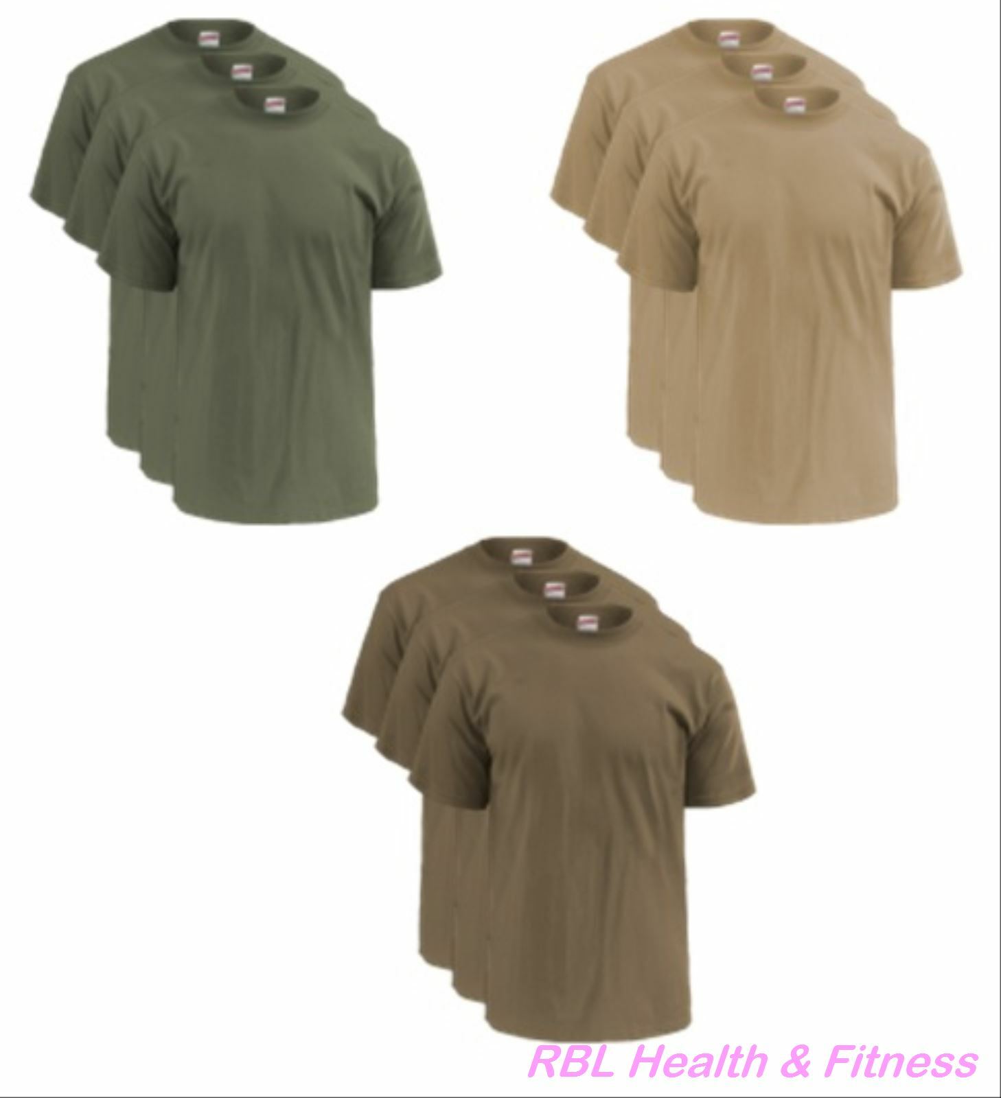 SOFFE 3-Pack OCP Men's T-Shirts - 50/50 Cotton Poly - M280 Olive, Sand or Tan gallery