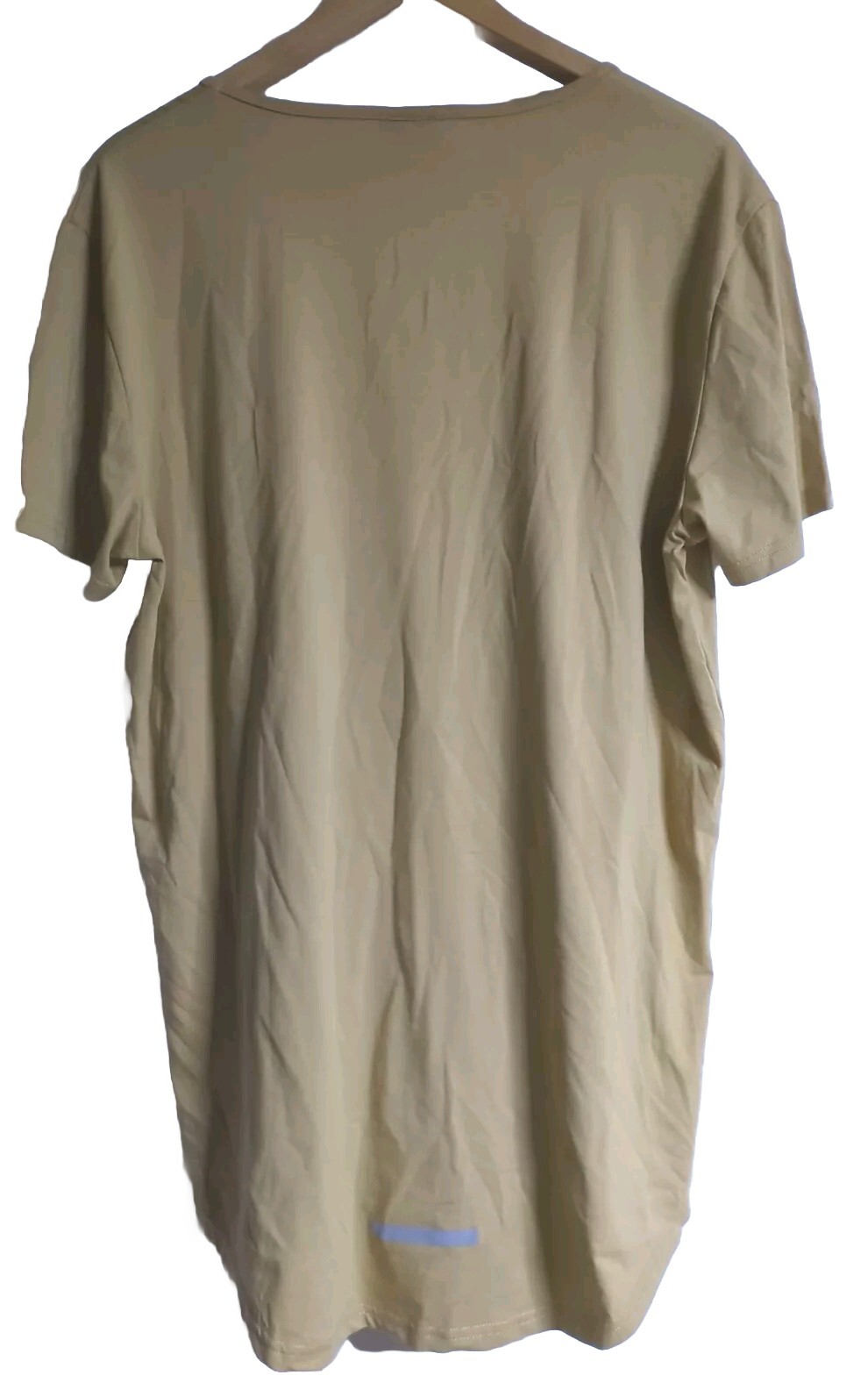 Letaotao Men’s XL Khaki Beige T-Shirt Longer Style Short Sleeve Pull On Casual gallery