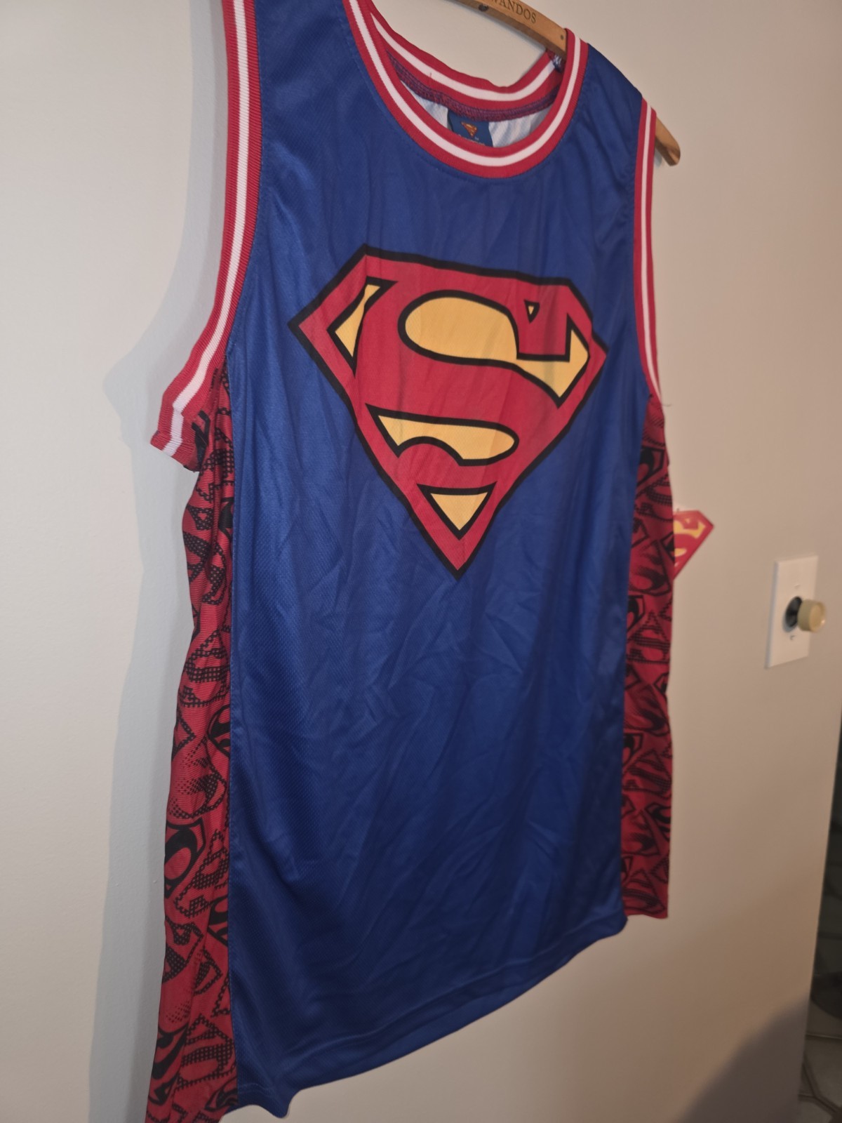 Superman DC Comics Basketball Jersey Superman Sleeveless Tank LARGE gallery