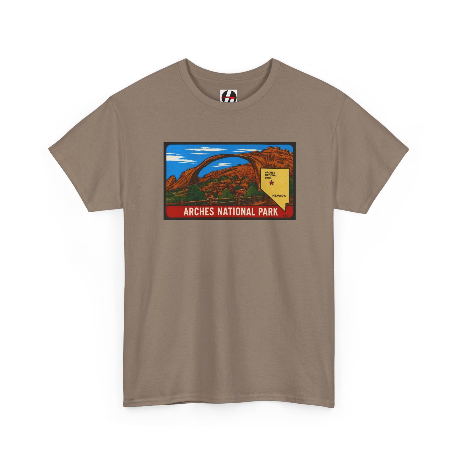 Arches National Park Retro Tee | Vintage Travel Decal Utah Landscape T-Shirt gallery