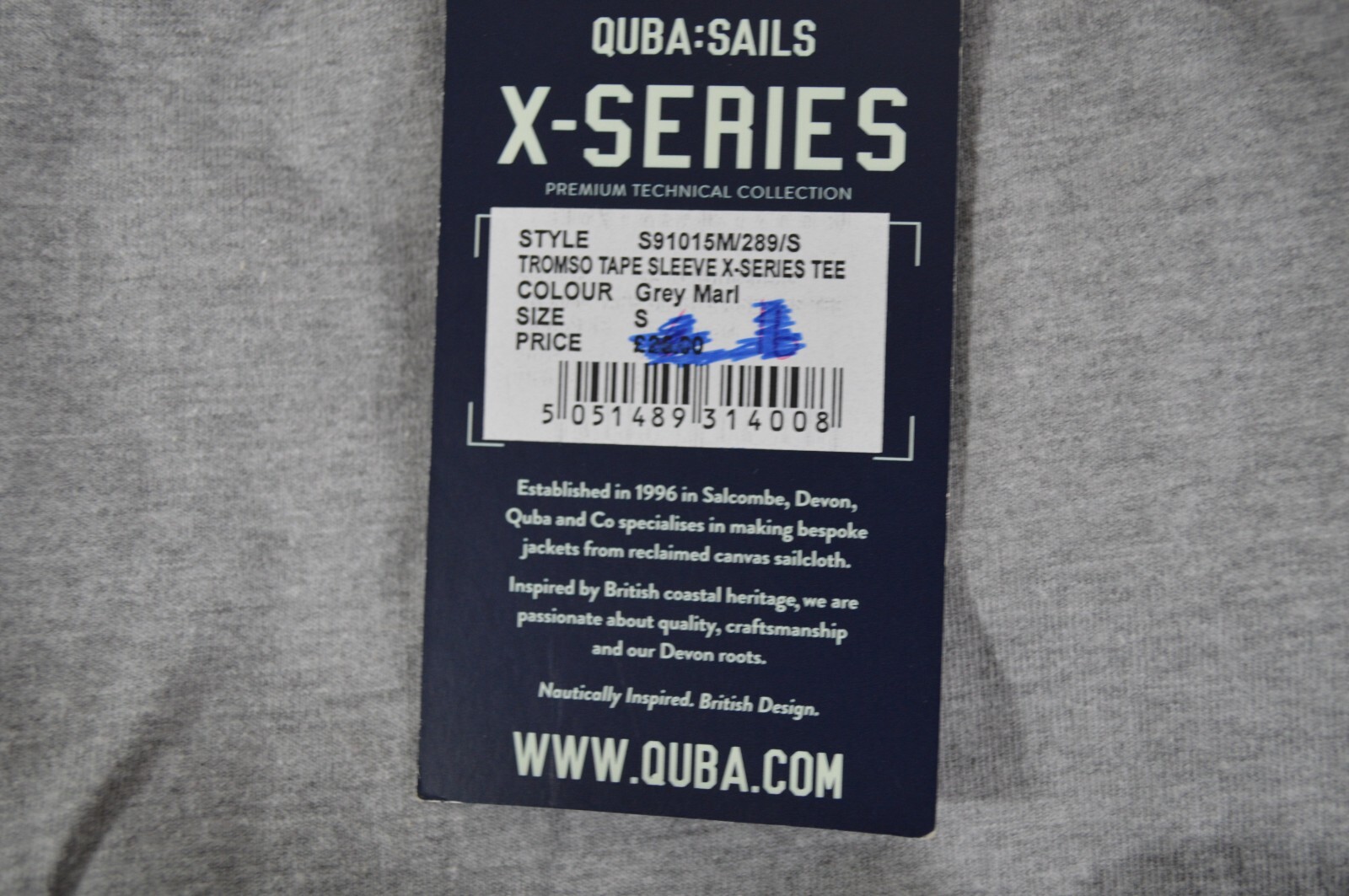 Quba Sails X-series Tromso Tape Sleeve British Nautical Heritage Sm Shirt T54 gallery