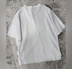 Helmut Lang White and Black Short Sleeve Logo Tee